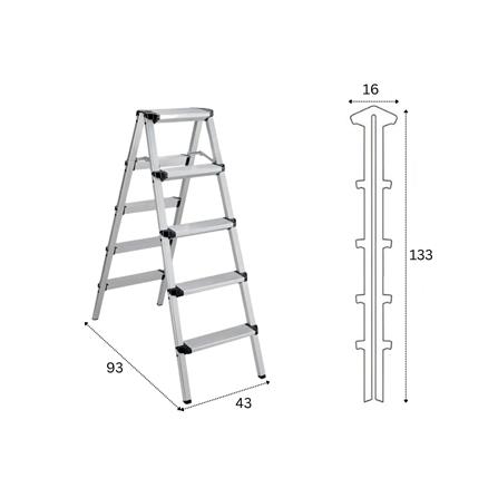 บันได STEP 5 ขั้น BARCO ALFS-005-ALU สีอะลูมิเนียม_7