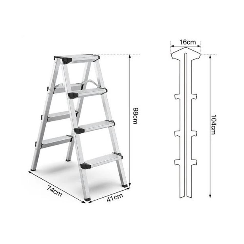 บันได STEP 4 ขั้น BARCO ALFS-004-ALU สีอะลูมิเนียม