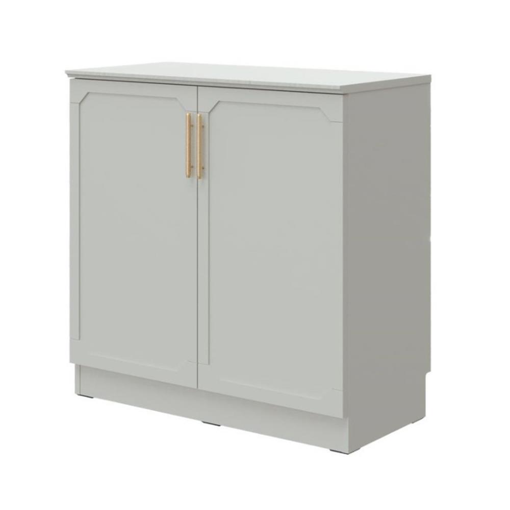 ตู้เตี้ยบานเปิด SB FURNITURE QUINN 19228845 80 ซม. สีเทาอ่อน