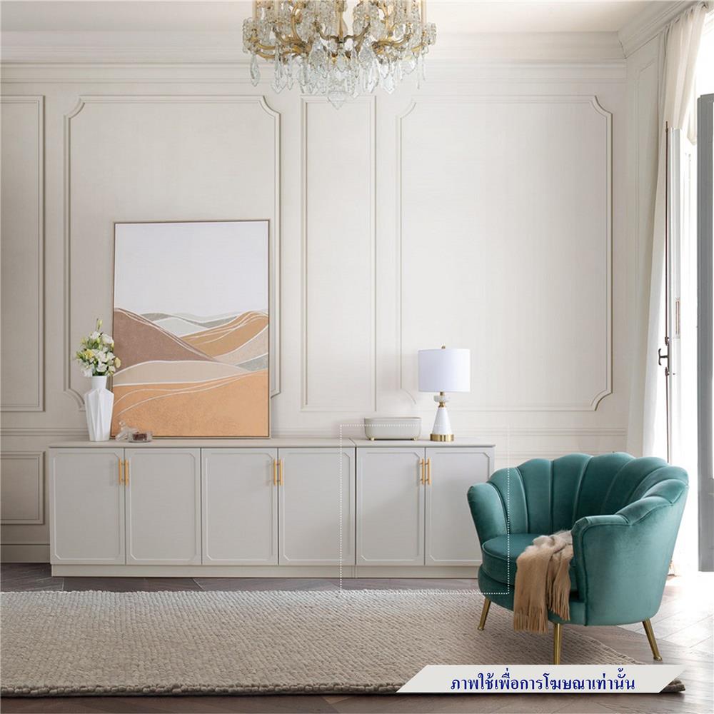 ตู้เตี้ยบานเปิด SB FURNITURE QUINN 19228845 80 ซม. สีเทาอ่อน