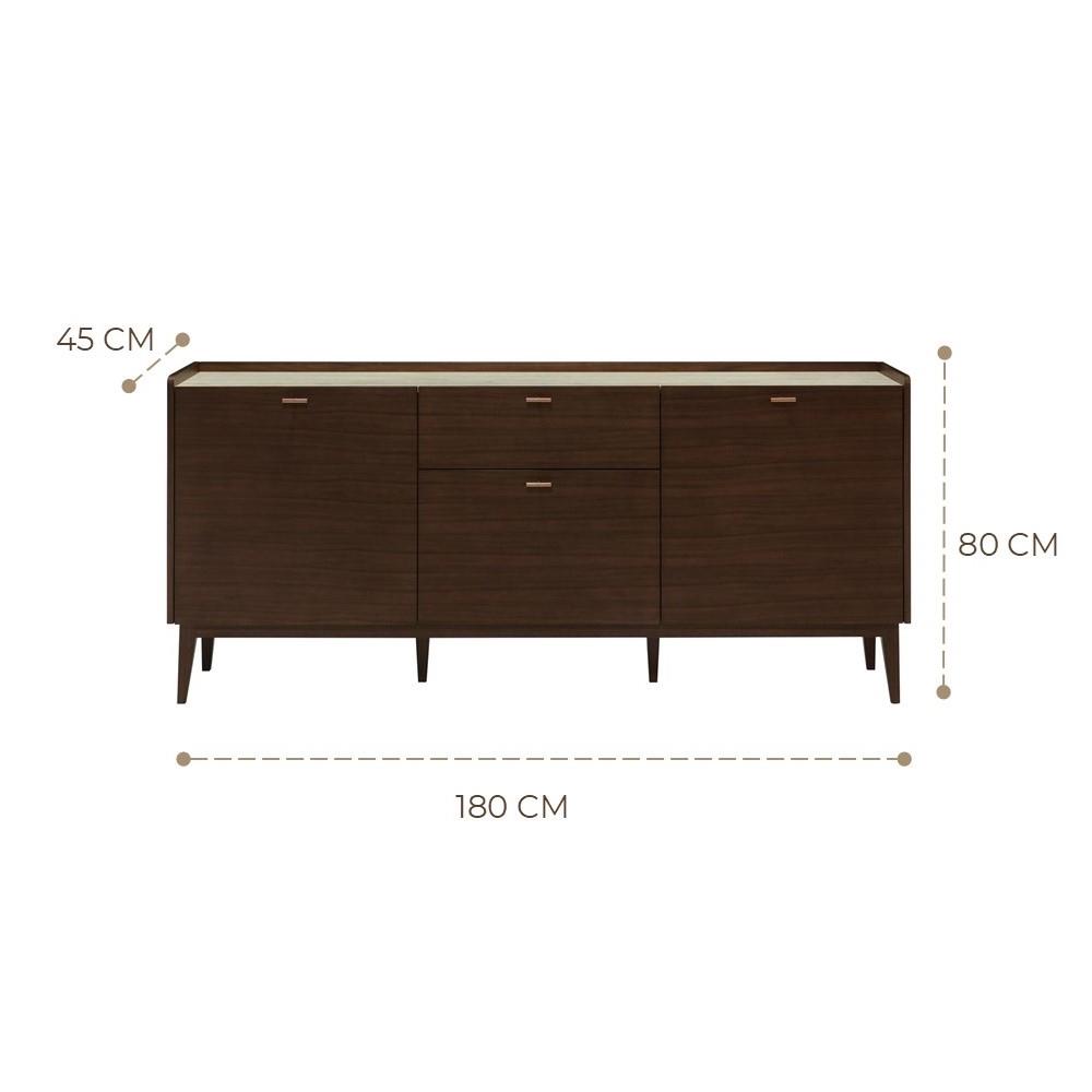 ตู้เตี้ยบานผสม SB FURNITURE WESTINA 19243381 180 ซม. สีวอลนัท