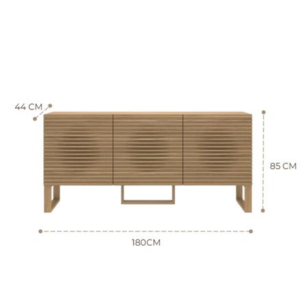 ตู้เตี้ยบานเปิด SB FURNITURE WEAVER 19243377 180 ซม. สีไม้ธรรมชาติ_6