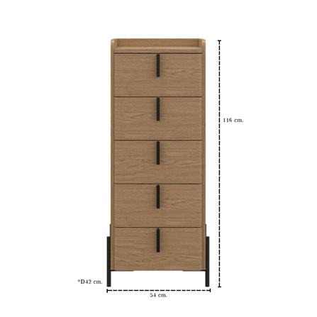 ตู้สูง SB FURNITURE WANATA 19239515 54 ซม. สีโอ๊ค_4