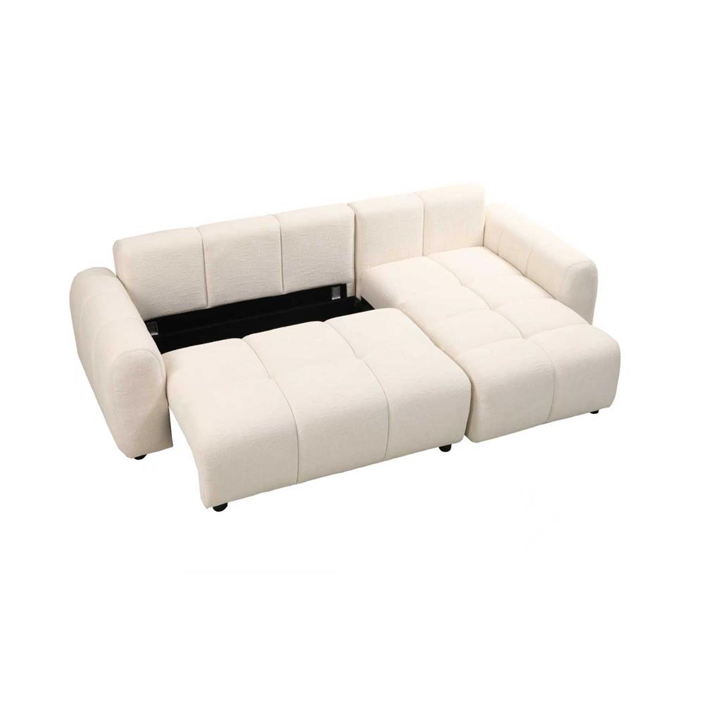 โซฟาเข้ามุม FURDINI VELORA สีเทาอ่อน