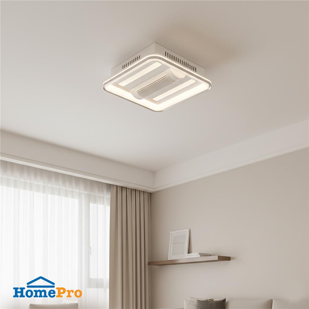 ไฟเพดานพัดลม LED CARINI CN20-6010WH 66 วัตต์ 20 นิ้ว สีขาว