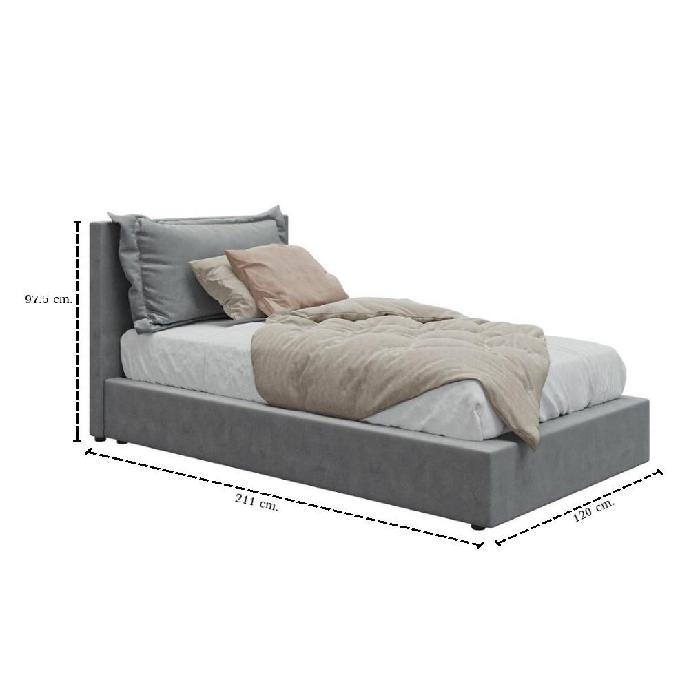 เตียง 3.5 ฟุต SB FURNITURE SNOOZE 19243103 สีเทา