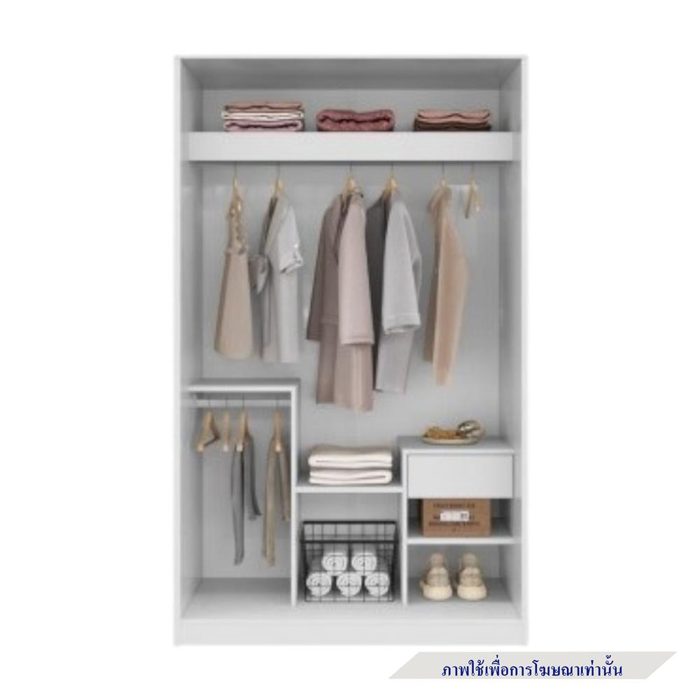 ตู้เสื้อผ้าบานเลื่อน KONCEPT MONA 19236688 120 ซม. สีขาว