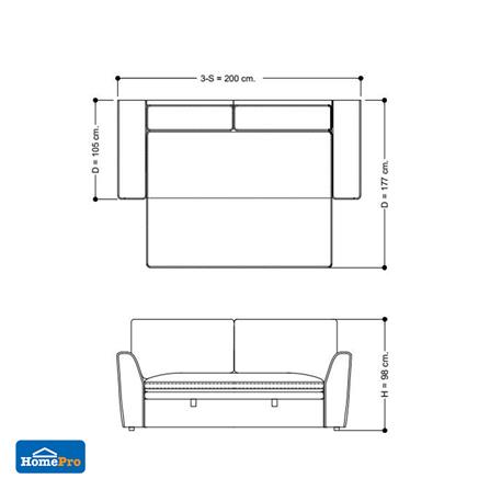 โซฟาเบด 2 ที่นั่ง FURDINI LOREN สีเทา_13