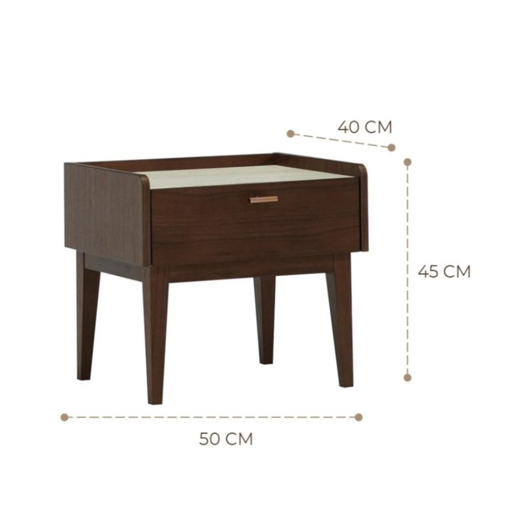 ตู้ข้างเตียง SB FURNITURE WESTINA 19243384 50 ซม. สีวอลนัท