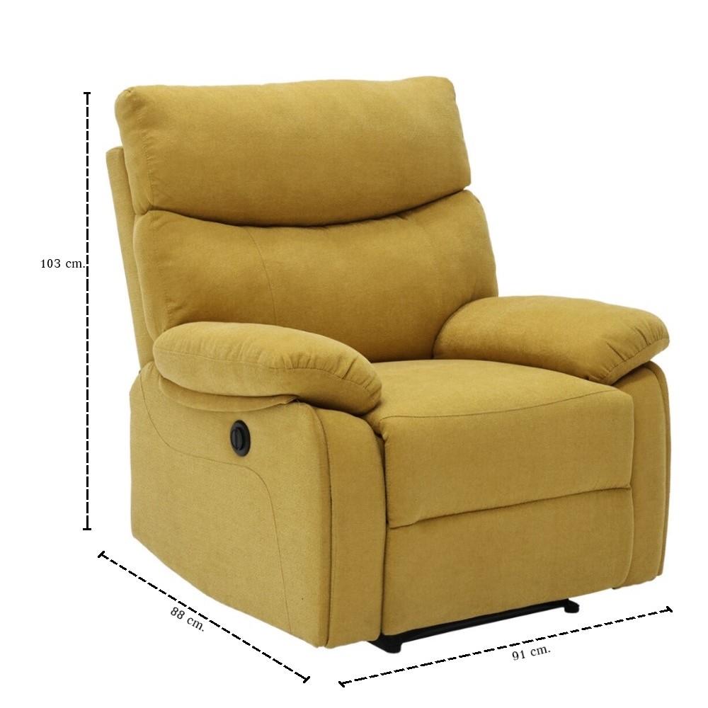 RECLINER SB FURNITURE LOLLY 19243873 สีเหลือง