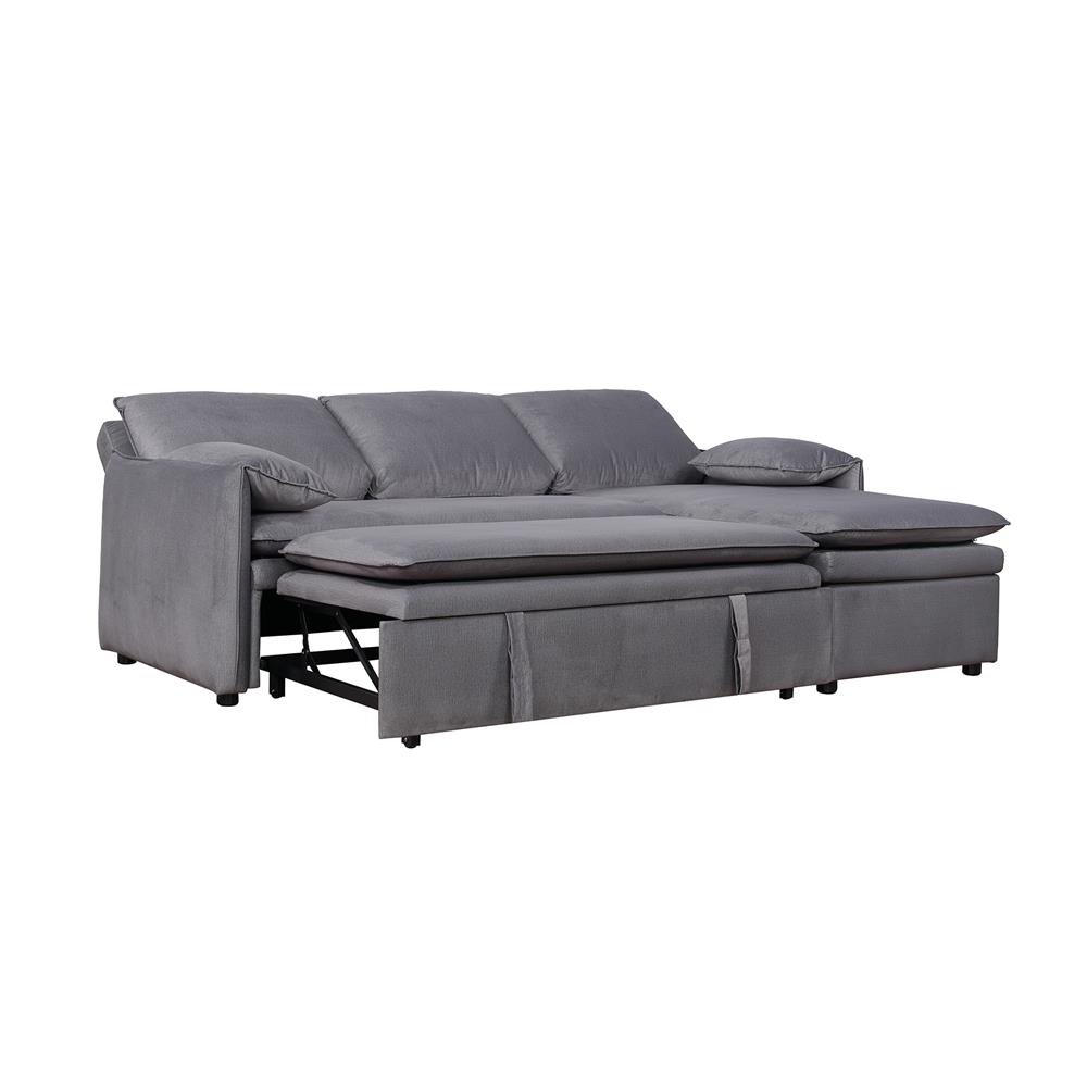 โซฟาเข้ามุมขวา FURDINI SPACE PET FRIENDLY สีเทา