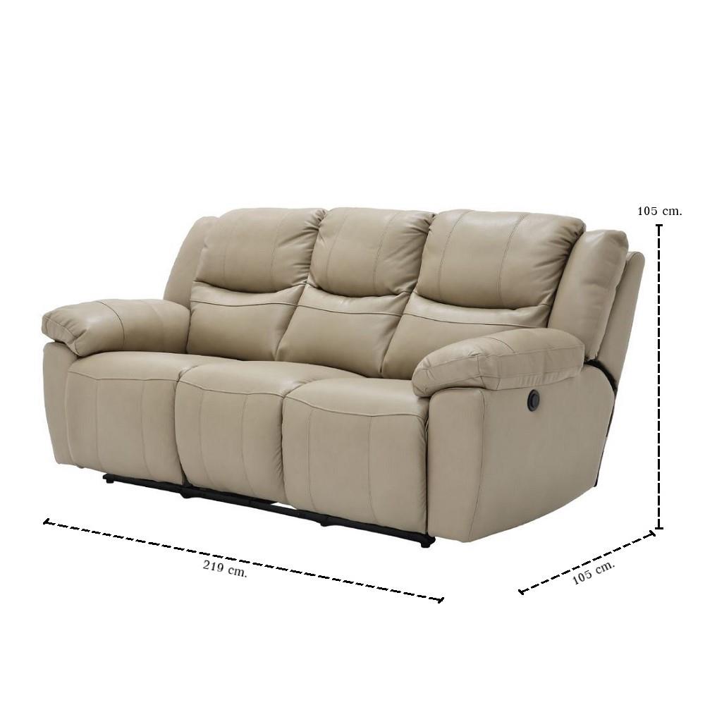 RECLINER 3 ที่นั่ง SB FURNITURE MAMBO 19248271 สีครีม