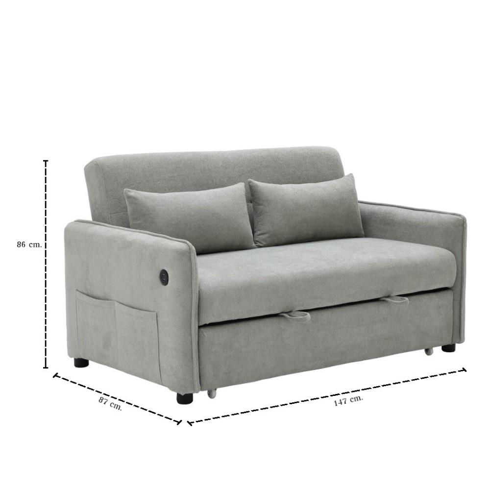 โซฟาเบด SB FURNITURE BONDANIE 19244792 สีเทา