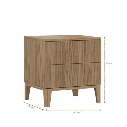 ตู้ข้างเตียง SB FURNITURE WENKA 45 ซม. สีไม้อ่อน_3
