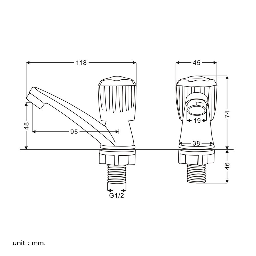 ก๊อกอ่างล้างหน้า BEN BN A121-A8996