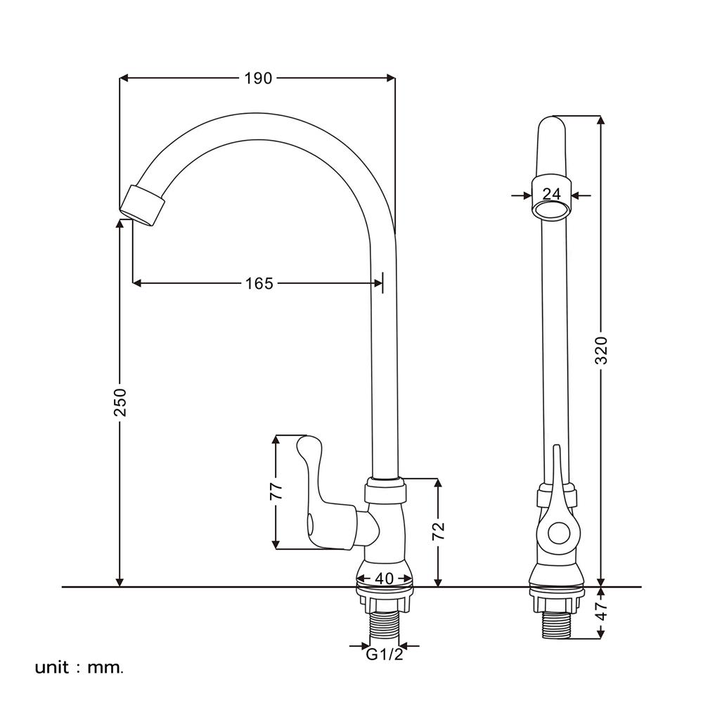 ก๊อกซิงค์เดี่ยวเคาน์เตอร์ BEN BN A11021-A8080