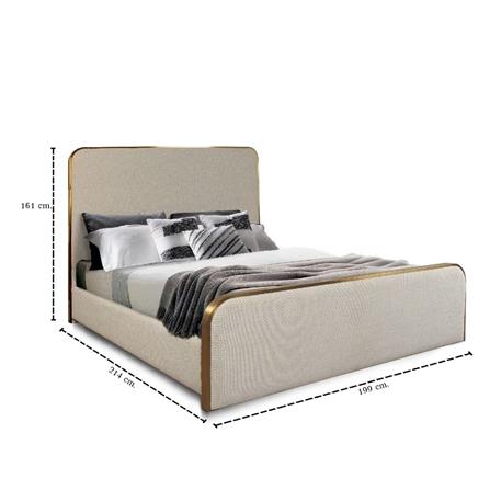 เตียง 6 ฟุต SB FURNITURE GRECIA 19236488 สีครีม_6