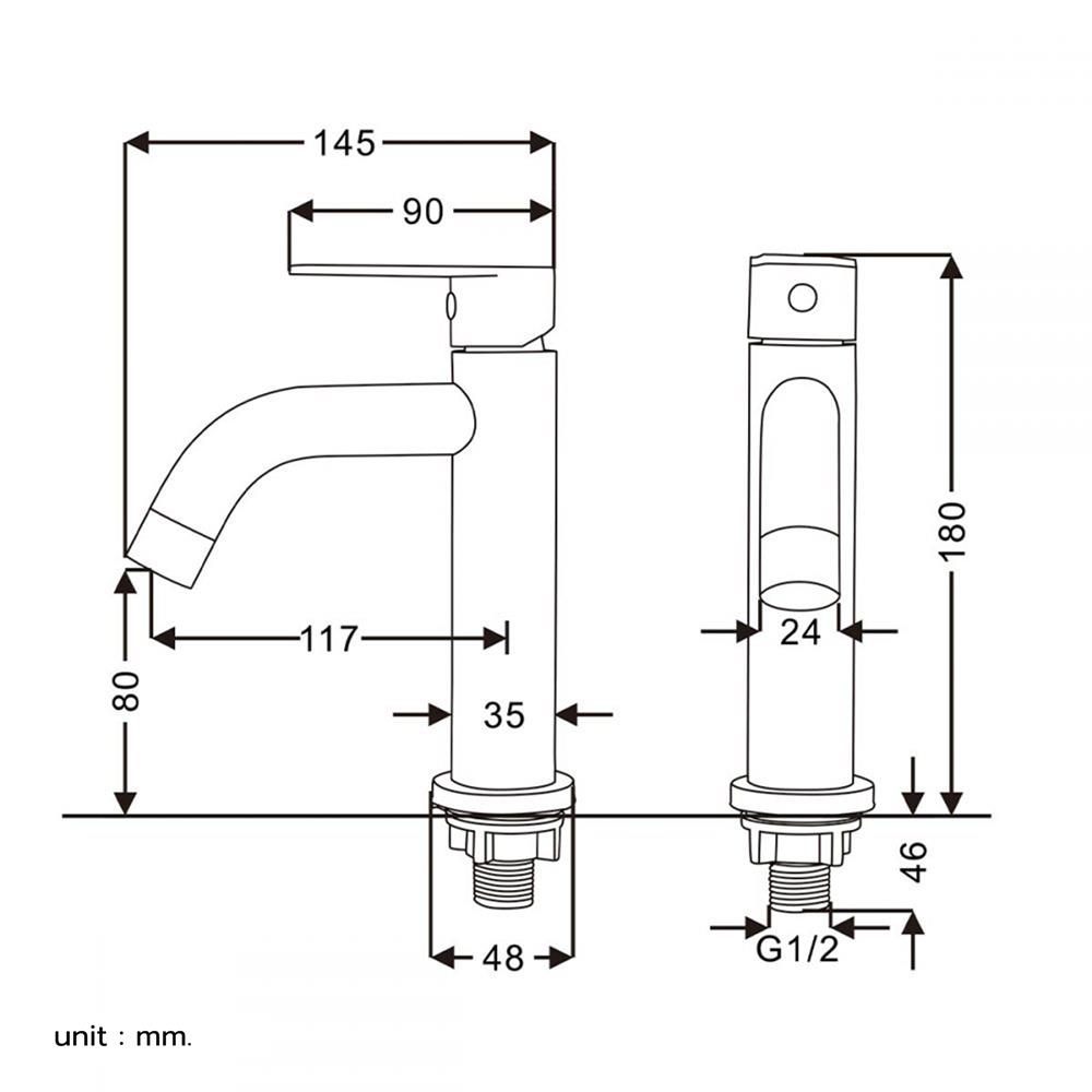 ก๊อกอ่างล้างหน้าเดี่ยว BEN BN A121-A6699
