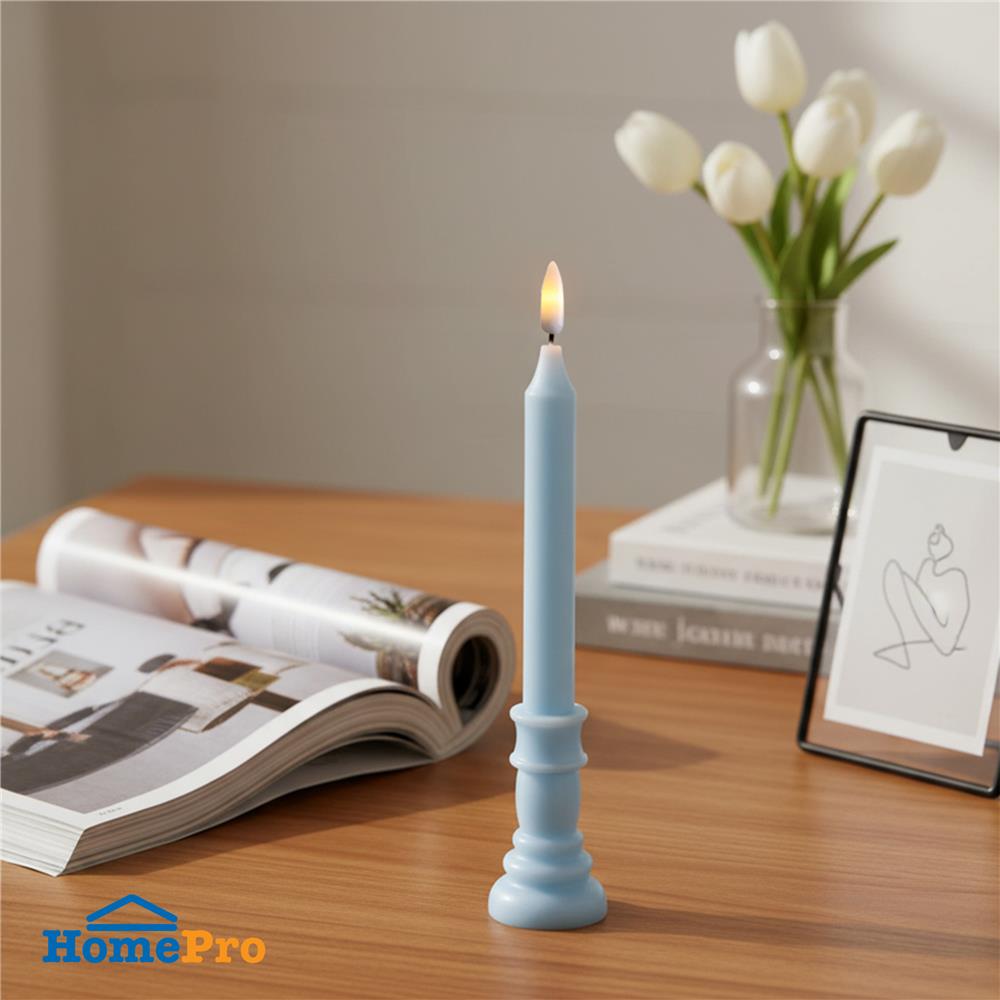เทียนตกแต่ง LED CLAIRE 27.5 ซม. สีฟ้า