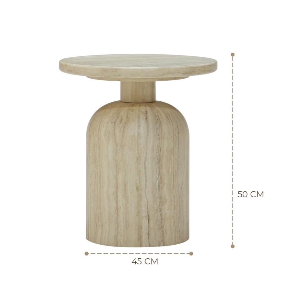 โต๊ะข้าง SB FURNITURE WESTINA 19243382 45 ซม. สีครีม