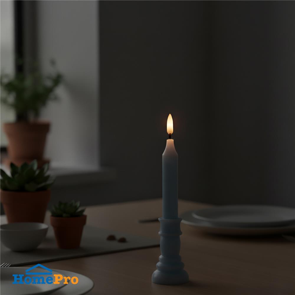 เทียนตกแต่ง LED CLAIRE 22.5 ซม. สีฟ้า