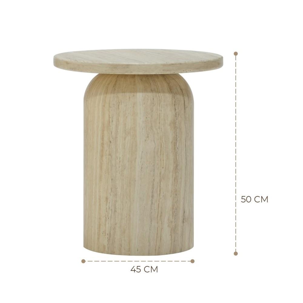 โต๊ะข้าง SB FURNITURE WESTINO 19243383 45 ซม. สีครีม