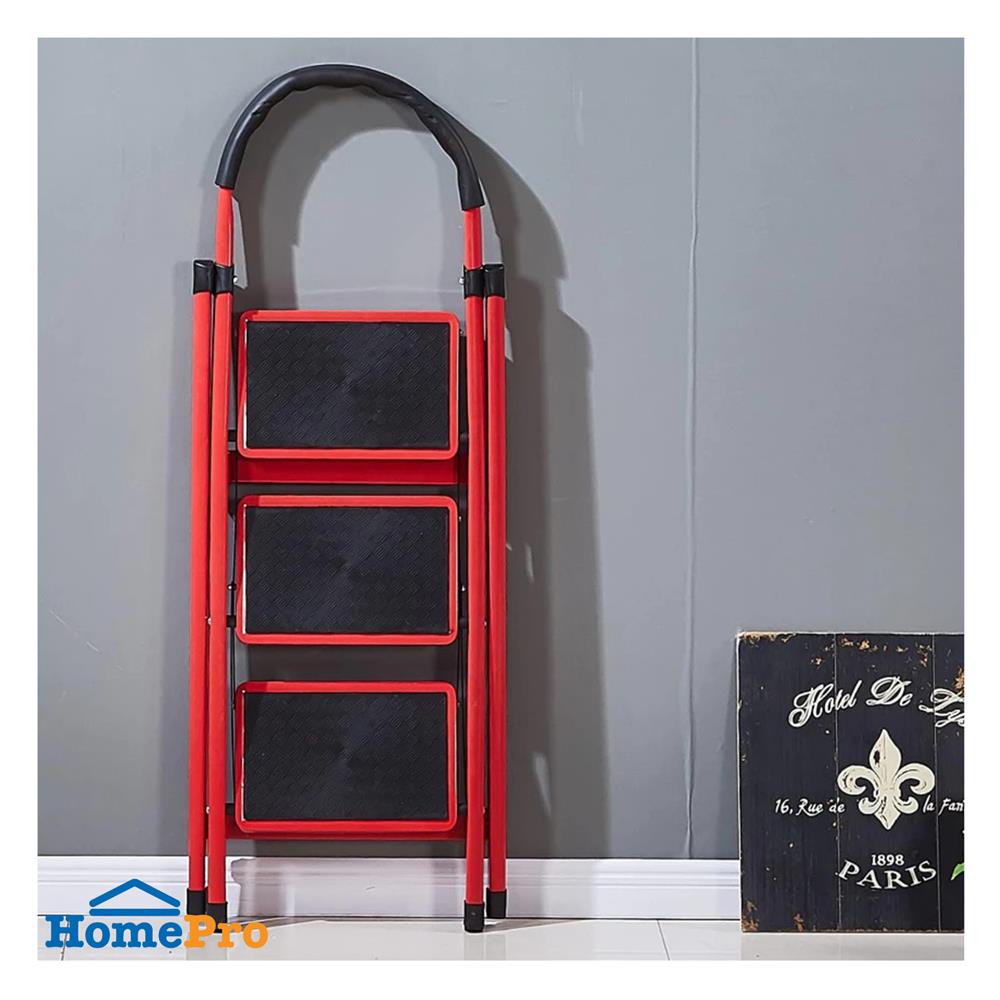บันได STEP 3 ขั้น BARCO LSHL-003-R สีดำ-แดง