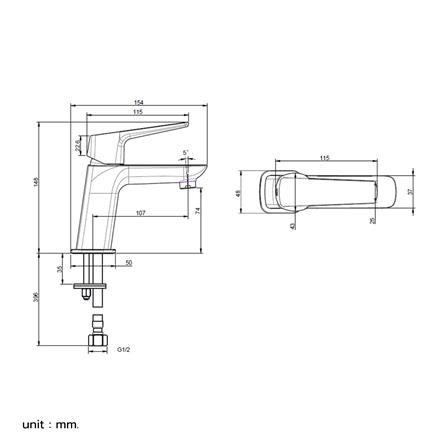 ก๊อกอ่างล้างหน้าผสม PAINI PA 15CR205CPE_4