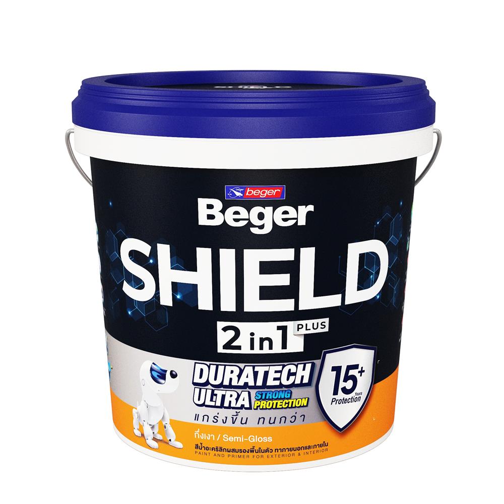 สีน้ำภายนอก ชนิดกึ่งเงา BEGER SHIELD 2IN1 เบส C 9 ลิตร