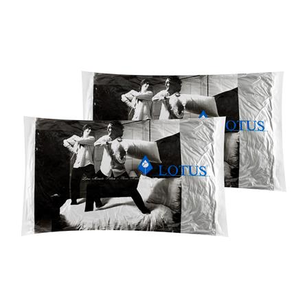 หมอนหนุนสุญญากาศ ใยสังเคราะห์ LOTUS 20x30 นิ้ว สีขาว (1 แถม 1)_2