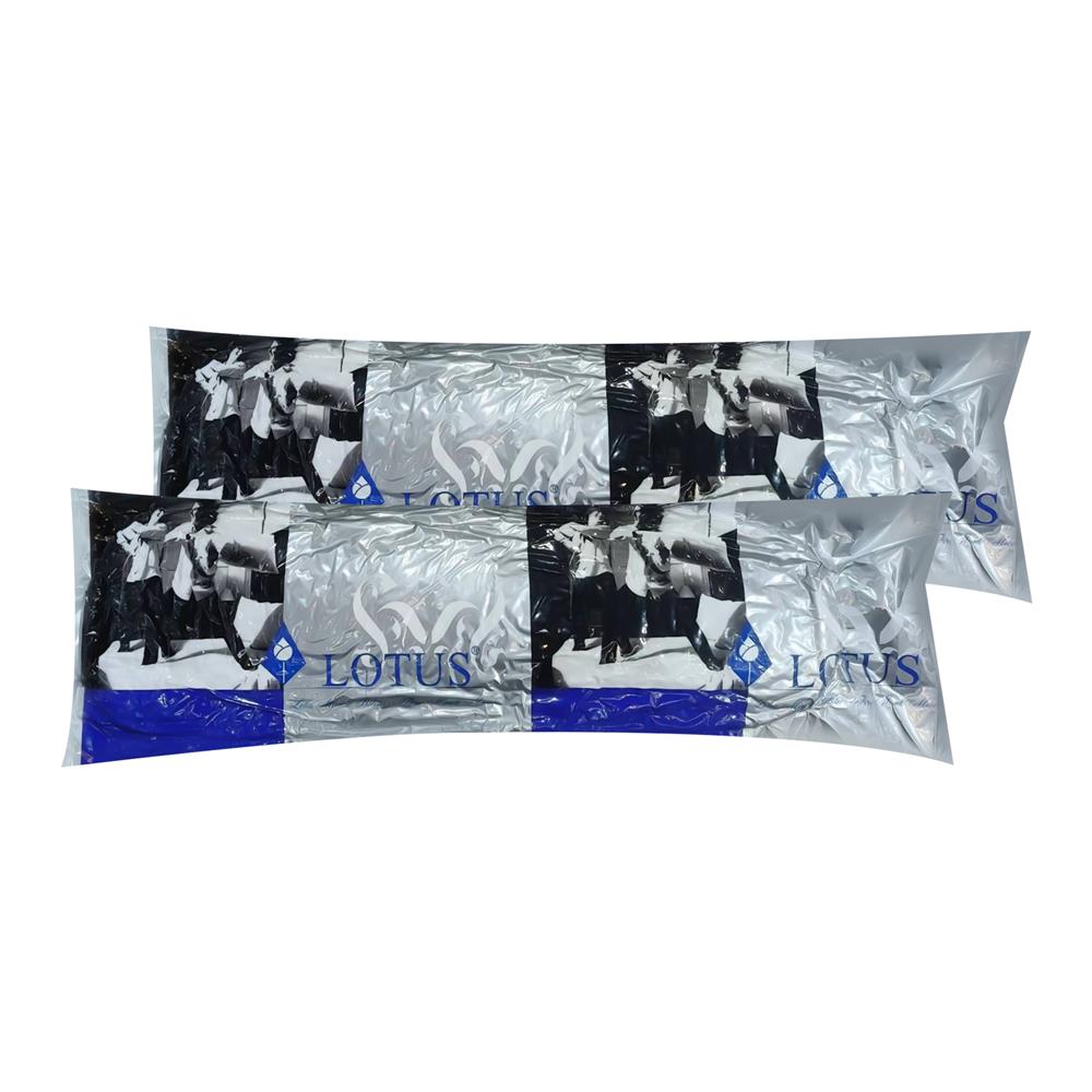 หมอนข้างสุญญากาศ ใยสังเคราะห์ LOTUS สีขาว (1 แถม 1)