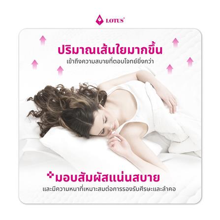 หมอนข้างสุญญากาศ ใยสังเคราะห์ LOTUS สีขาว (1 แถม 1)_4