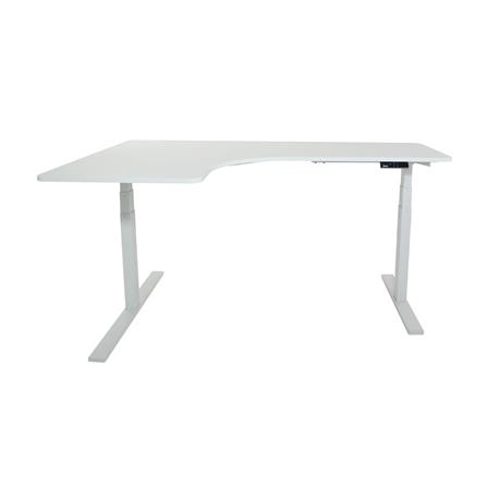 โต๊ะปรับระดับไฟฟ้า BEWELL L-SHAPED 180 ซม. สีขาว_1