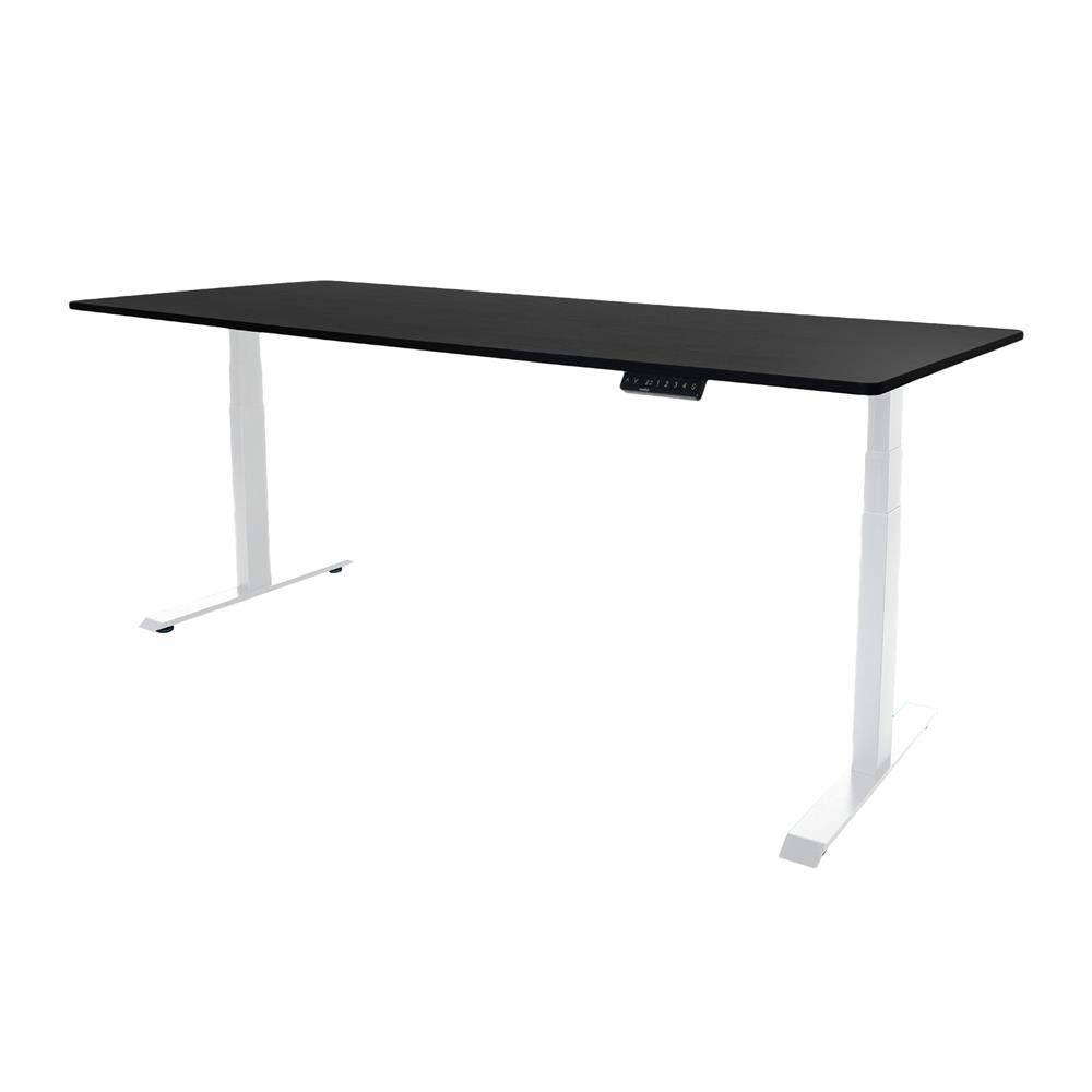 โต๊ะปรับระดับไฟฟ้า BEWELL TBS01 TOP08 200 ซม. สีดำ/ขาว