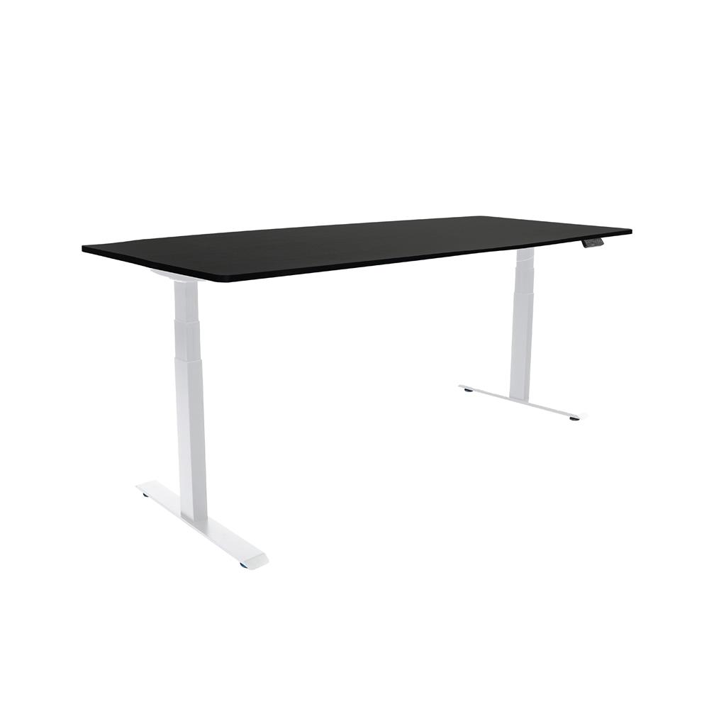 โต๊ะปรับระดับไฟฟ้า BEWELL TBS01 TOP08 200 ซม. สีดำ/ขาว