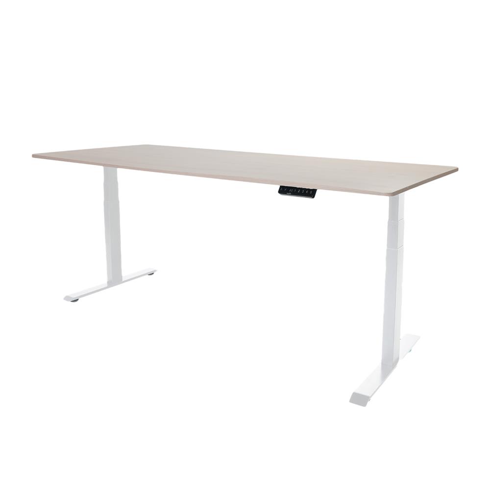 โต๊ะปรับระดับไฟฟ้า BEWELL TBS01 TOP08 200 ซม. สีไม้โอ๊ค/ขาว