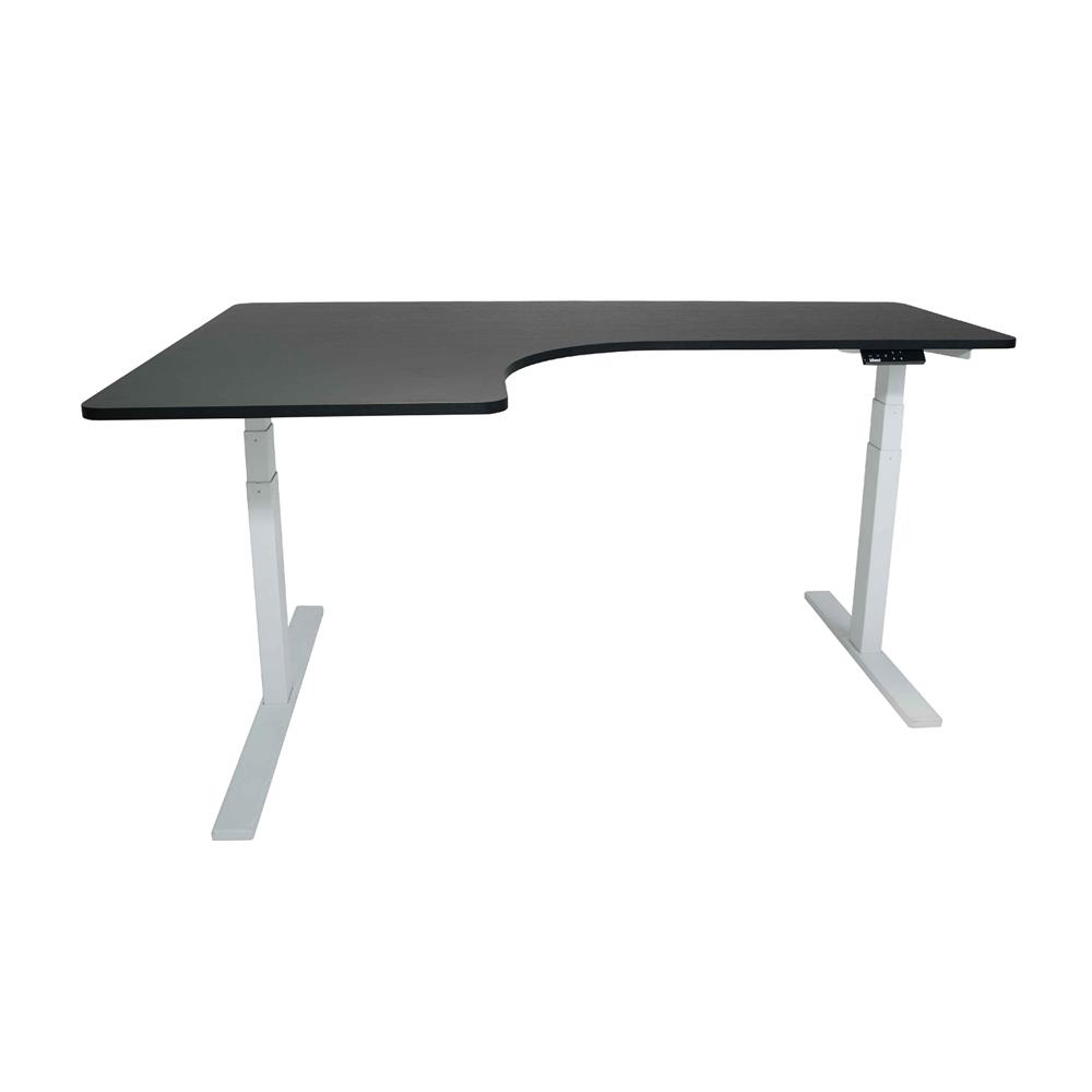 โต๊ะปรับระดับไฟฟ้า BEWELL L-SHAPED 180 ซม. สีดำ/ขาว