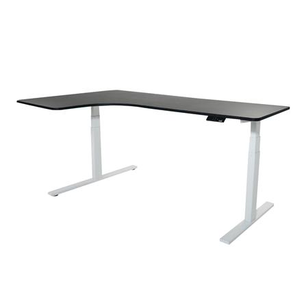 โต๊ะปรับระดับไฟฟ้า BEWELL L-SHAPED 180 ซม. สีดำ/ขาว_0