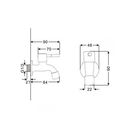 ก๊อกล้างพื้น 1 ทาง BEN BN A126-A9595_3