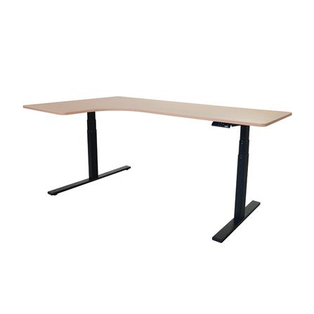 โต๊ะปรับระดับไฟฟ้า BEWELL L-SHAPED 180 ซม. สีโอ๊ค/ดำ_0