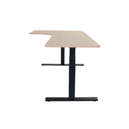 โต๊ะปรับระดับไฟฟ้า BEWELL L-SHAPED 180 ซม. สีโอ๊ค/ดำ_2