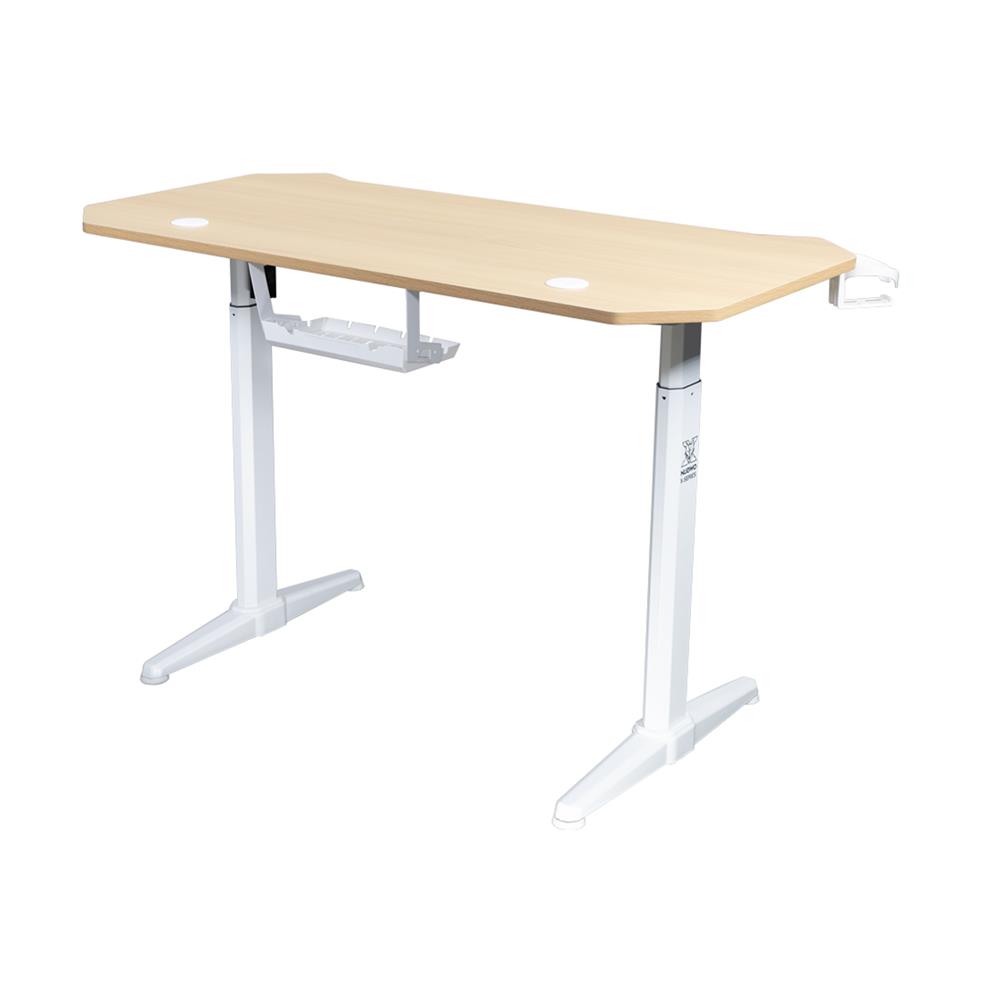 โต๊ะเกมมิ่งปรับระดับไฟฟ้า NUBWO NXGD993 120 ซม. สีขาว/ไม้