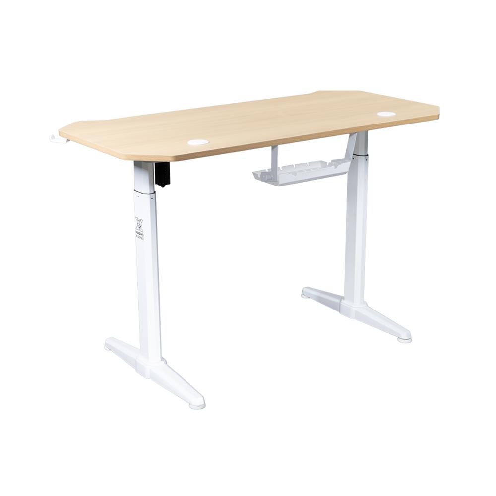 โต๊ะเกมมิ่งปรับระดับไฟฟ้า NUBWO NXGD993 120 ซม. สีขาว/ไม้