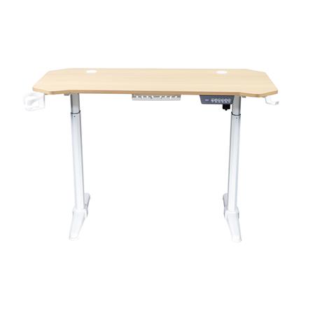 โต๊ะเกมมิ่งปรับระดับไฟฟ้า NUBWO NXGD993 120 ซม. สีขาว/ไม้_1