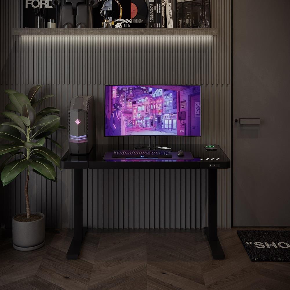 โต๊ะทำงานเหล็ก SB FURNITURE LUKE 19233320 120 ซม. สีดำ