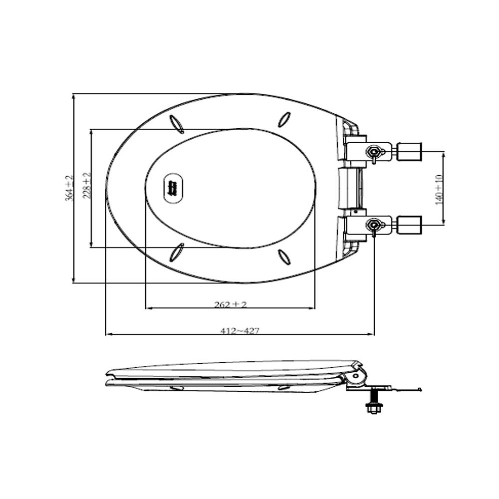 ฝารองนั่งพลาสติก AMERICAN STANDARD 3900001-WT สีขาว