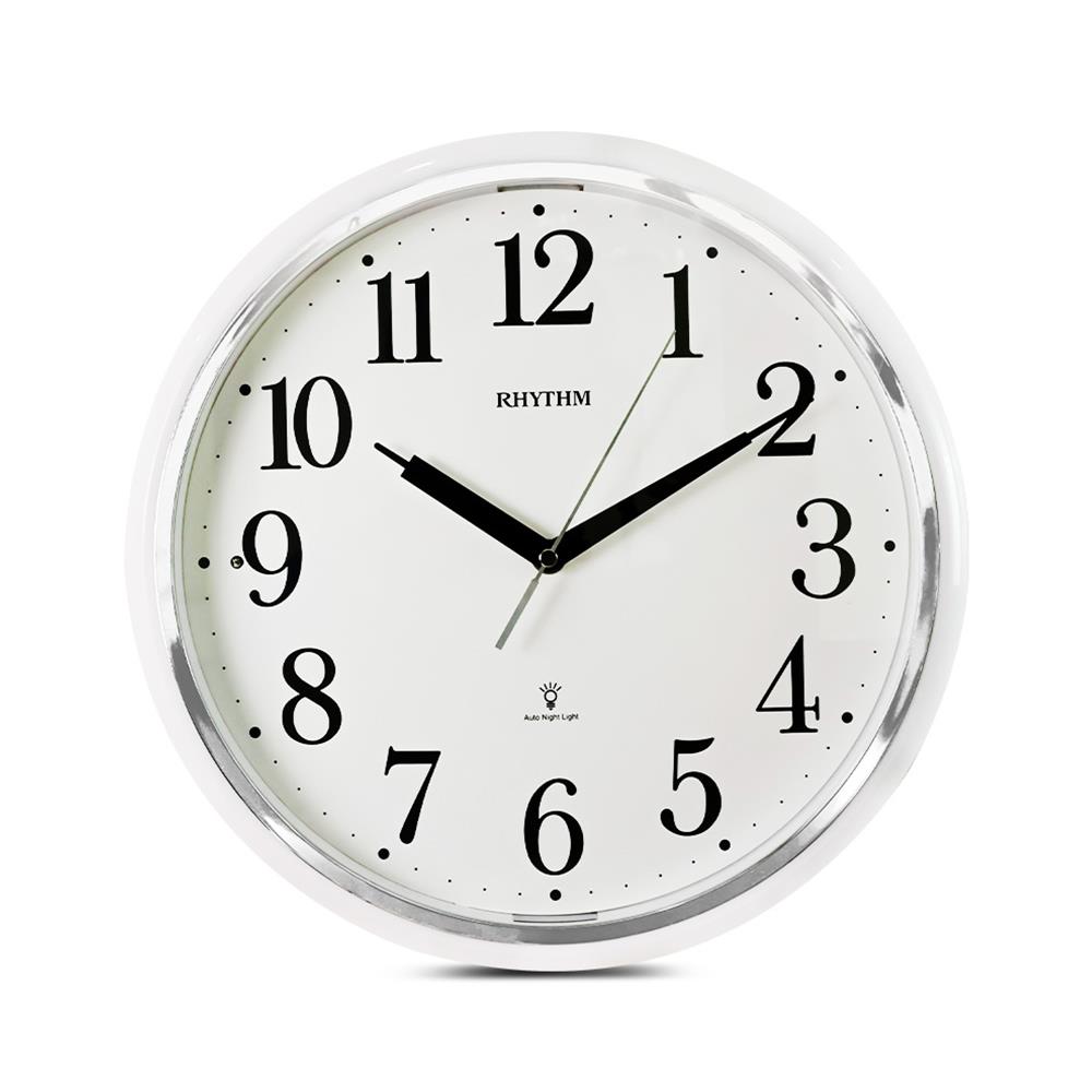 นาฬิกาแขวน RHYTHM CMG633NR03 13 นิ้ว สีเงิน