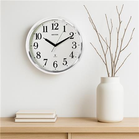 นาฬิกาแขวน RHYTHM CMG633NR03 13 นิ้ว สีเงิน_4