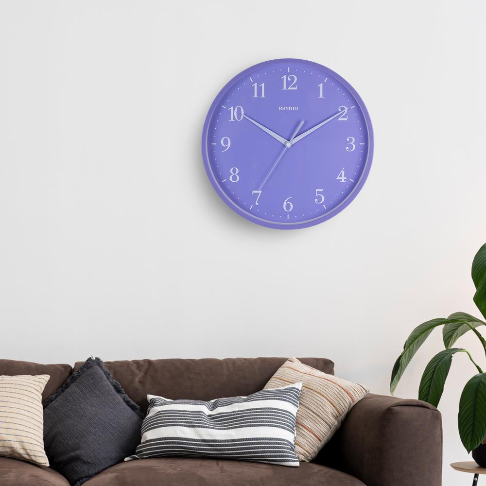 นาฬิกาแขวน RHYTHM CMG619NR12 12 นิ้ว สีม่วง
