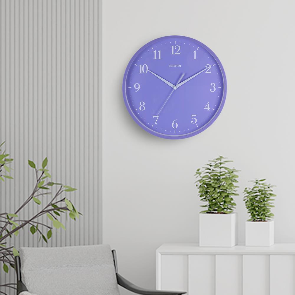 นาฬิกาแขวน RHYTHM CMG619NR12 12 นิ้ว สีม่วง